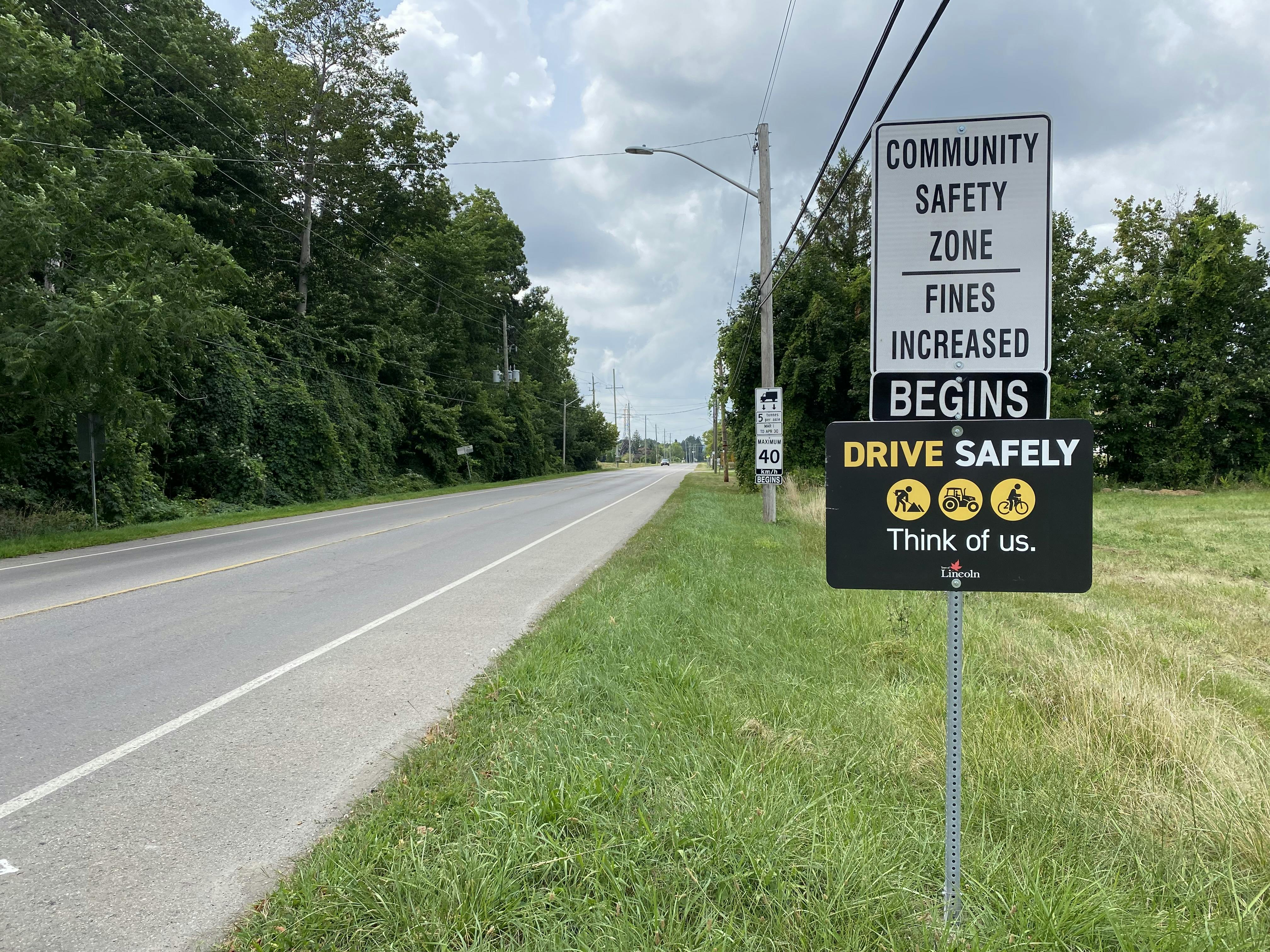 Community Safety Zone on Fourth Ave