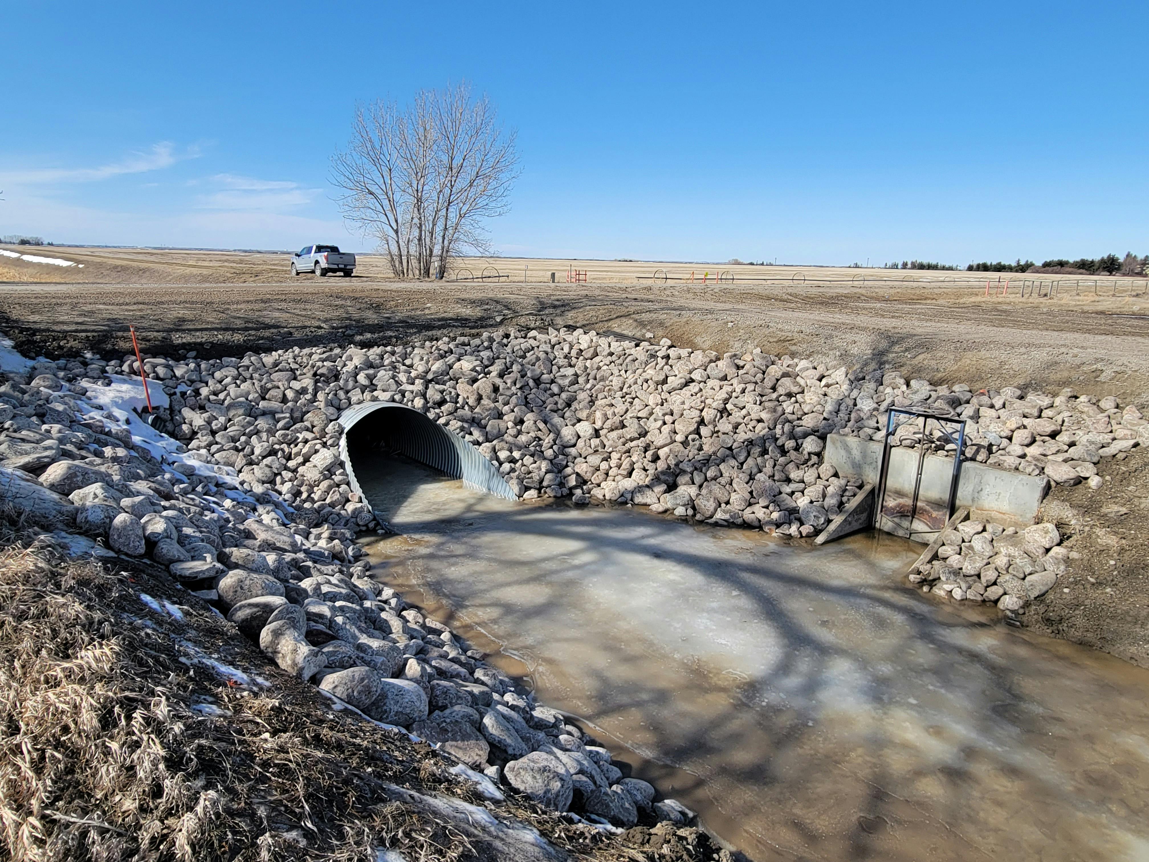 Completed culvert