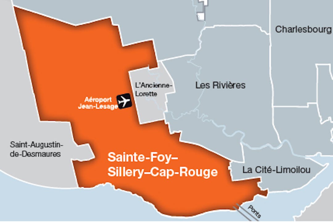 Carte arrondissement de Sainte-Foy–Sillery–Cap-Rouge