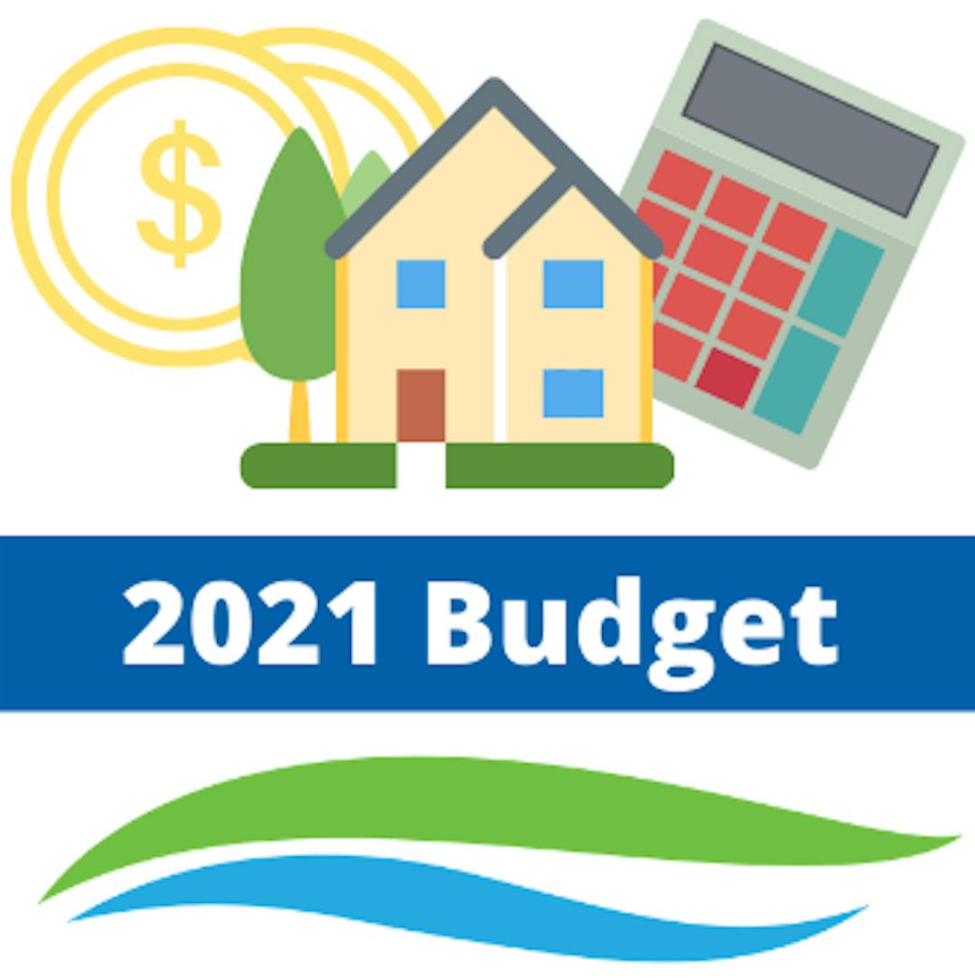 2021 Budget with house, money, and calculator