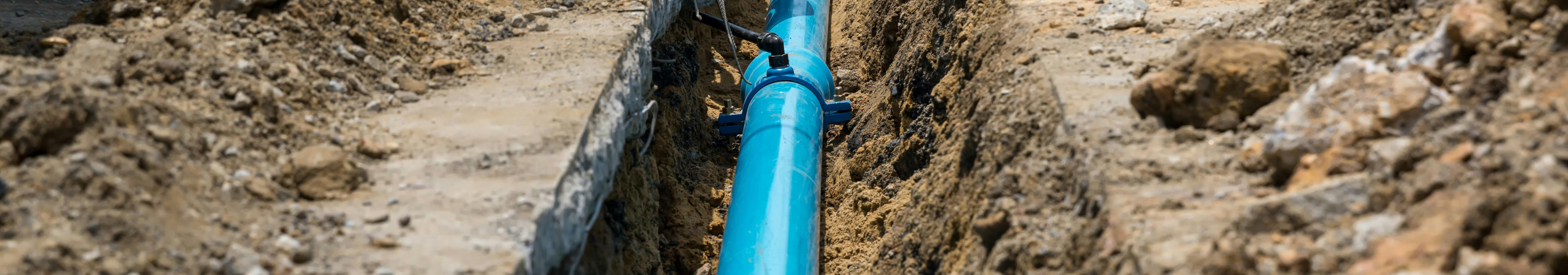 Stock photo of waste water infrastructure being installed