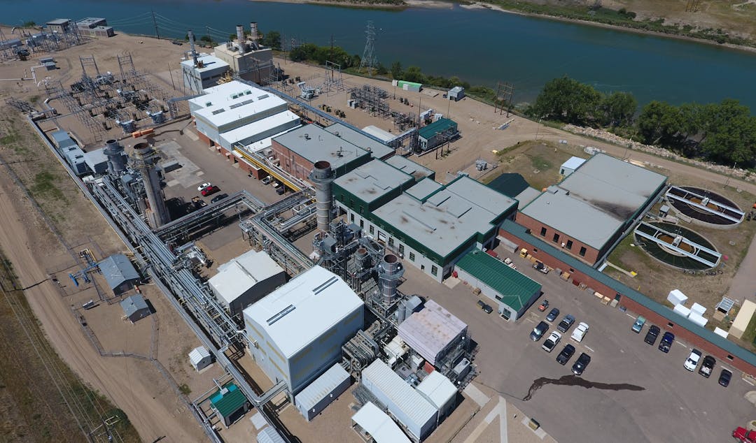 Medicine Hat's main power plant is nestled on the south bank of the South Saskatchewan River.