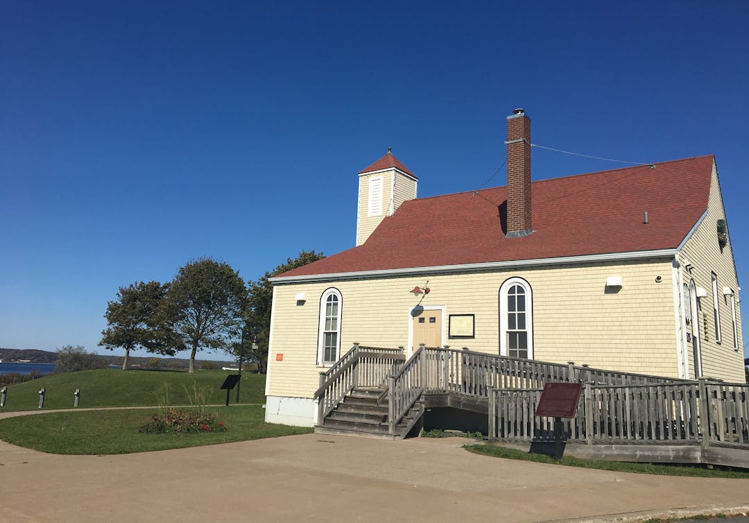 A photo of the Africville Museum on a sunny, blue-sky day