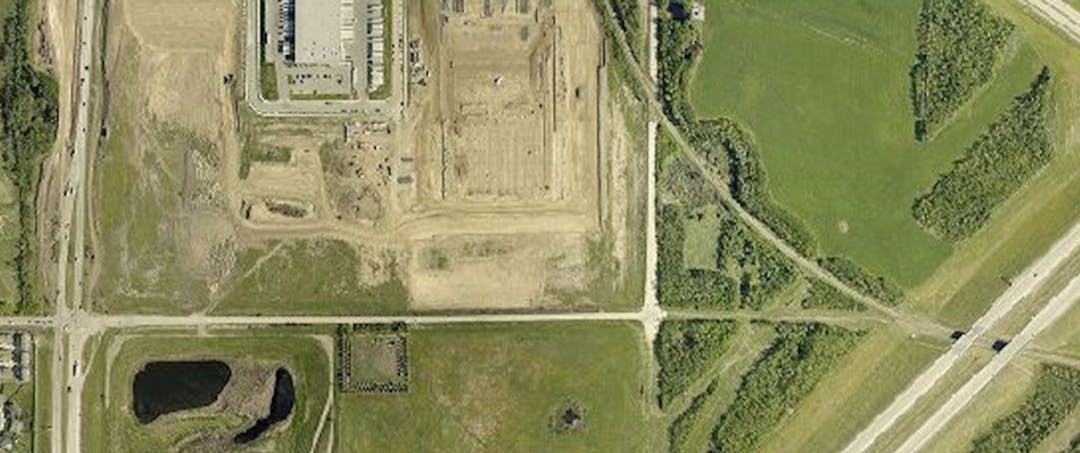 Aerial view of land along the Anthony Henday that is the subject of Annexation