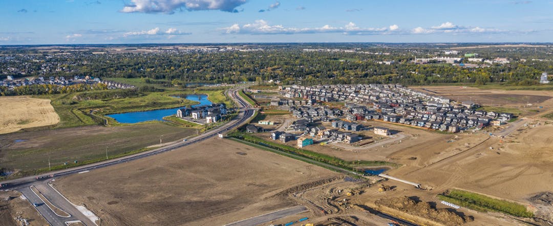 Aerial view of Riverside (2019) facing North