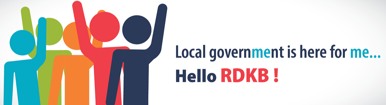 Local government is here for me - coloured stick people with hands up