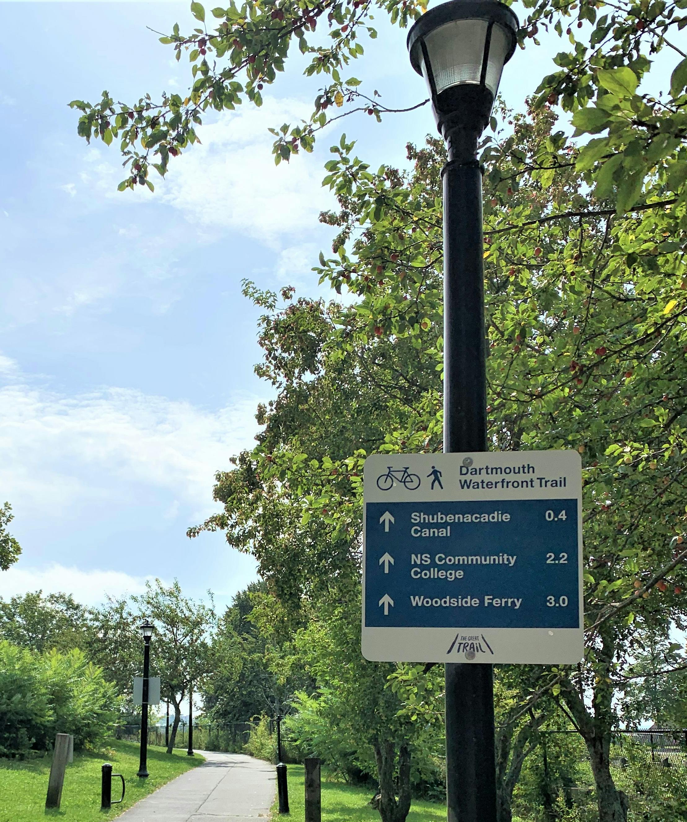 Active Transportation Wayfinding Sign in Dartmouth
