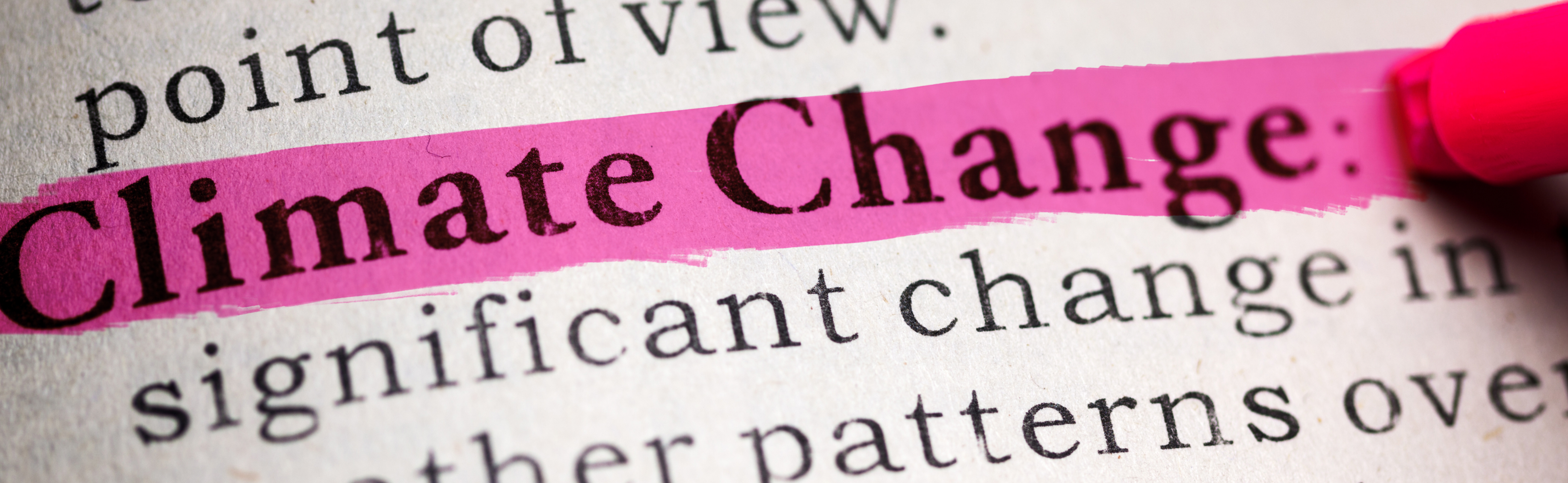 définition dictionnaire des mots climate change