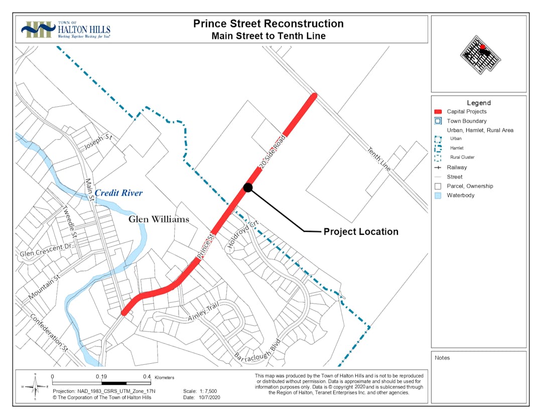 Prince street  reconstruction map