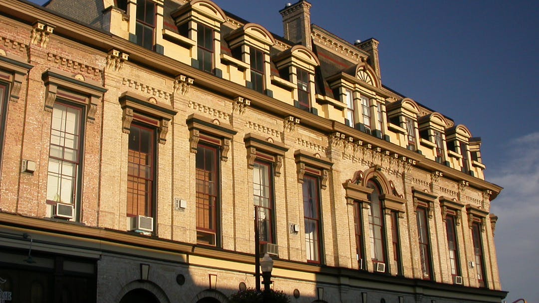 Heritage building second storey facade