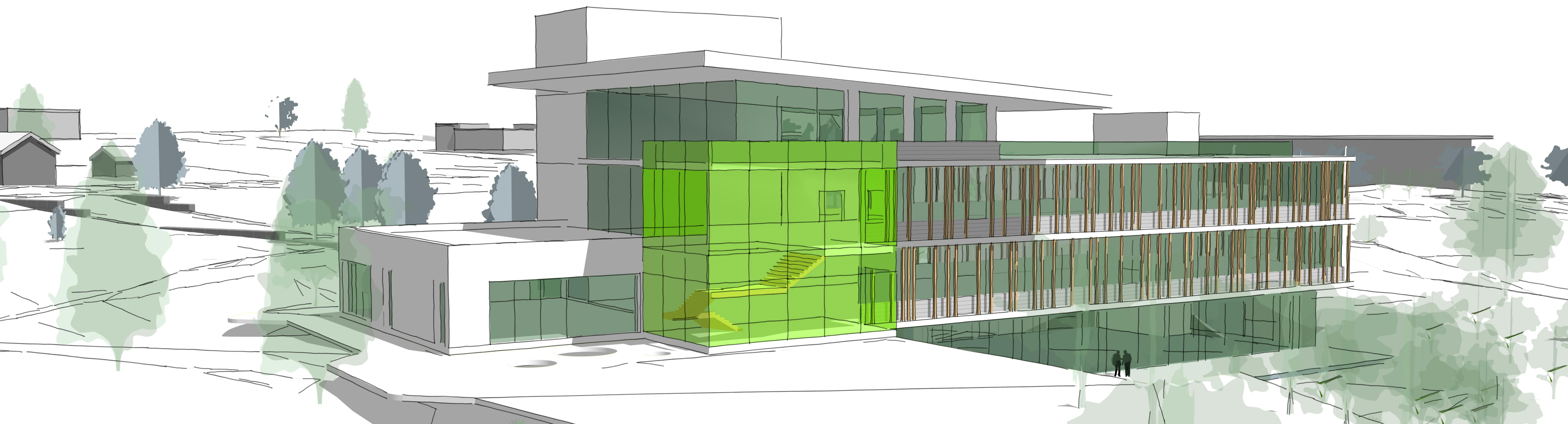 City Hall/Library Building Concept Sketch