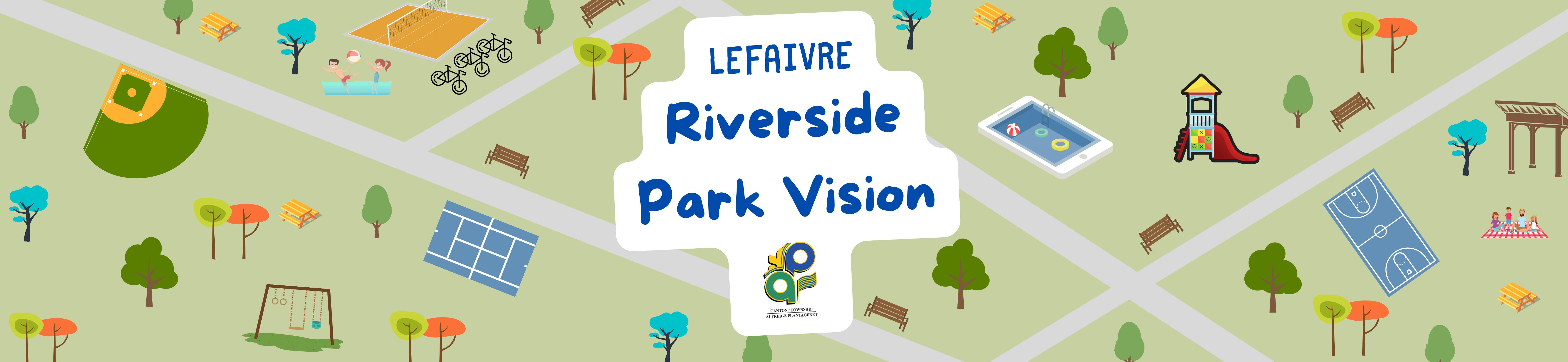 Decorative Banner with tentative park features 