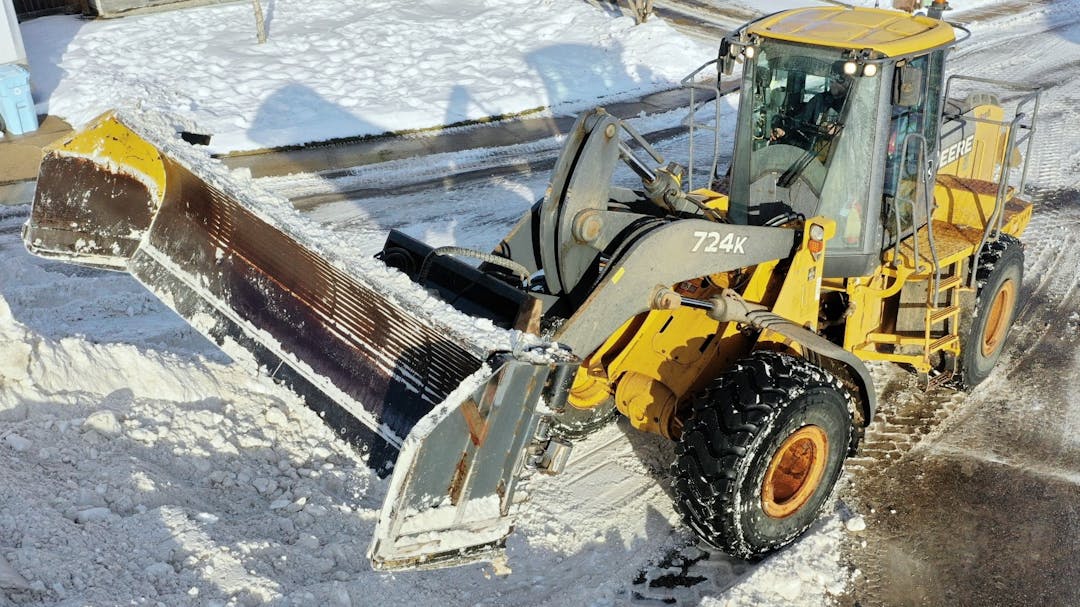 You can give a name to our winter maintenance equipment, like this front-end loader!