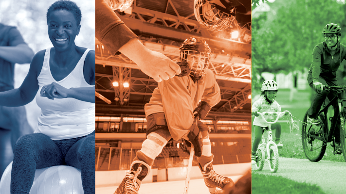 People enjoying parks and sports