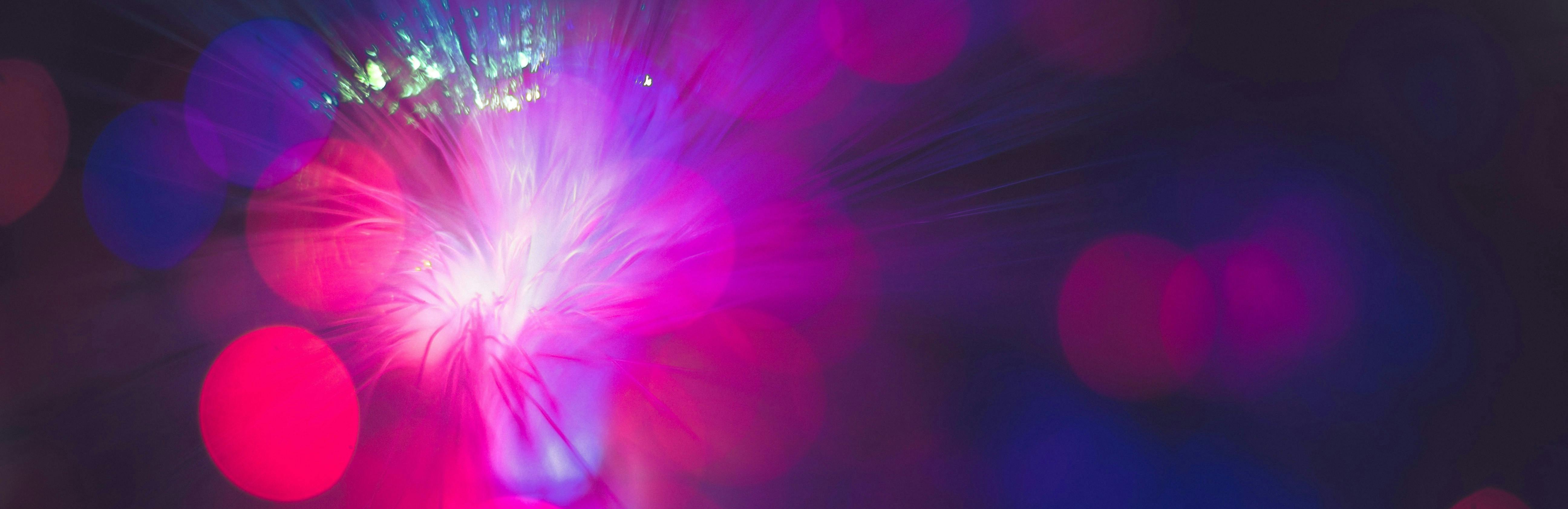 a lit up fiber-optic flower that looks a fair bit like fireworks