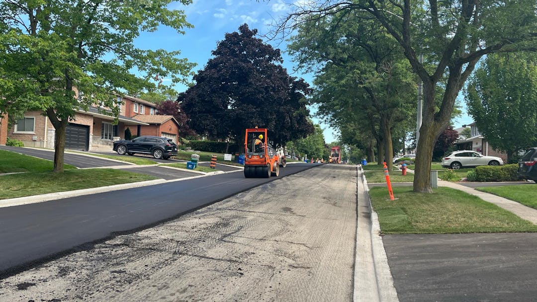 paving a road