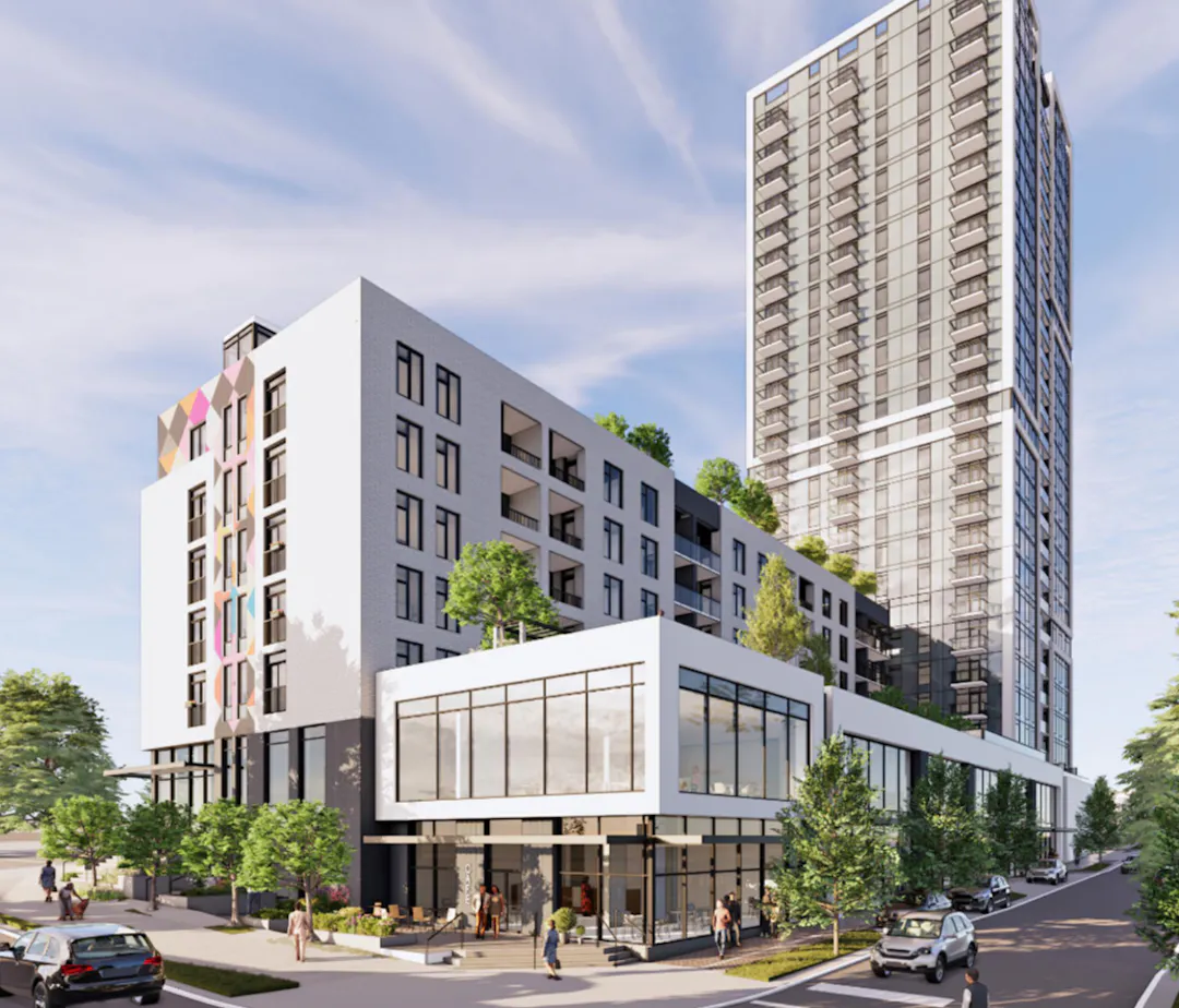 Architectural rendering of proposed development