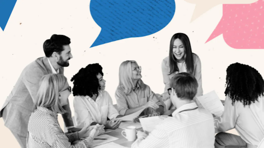 photo illustration of people talking