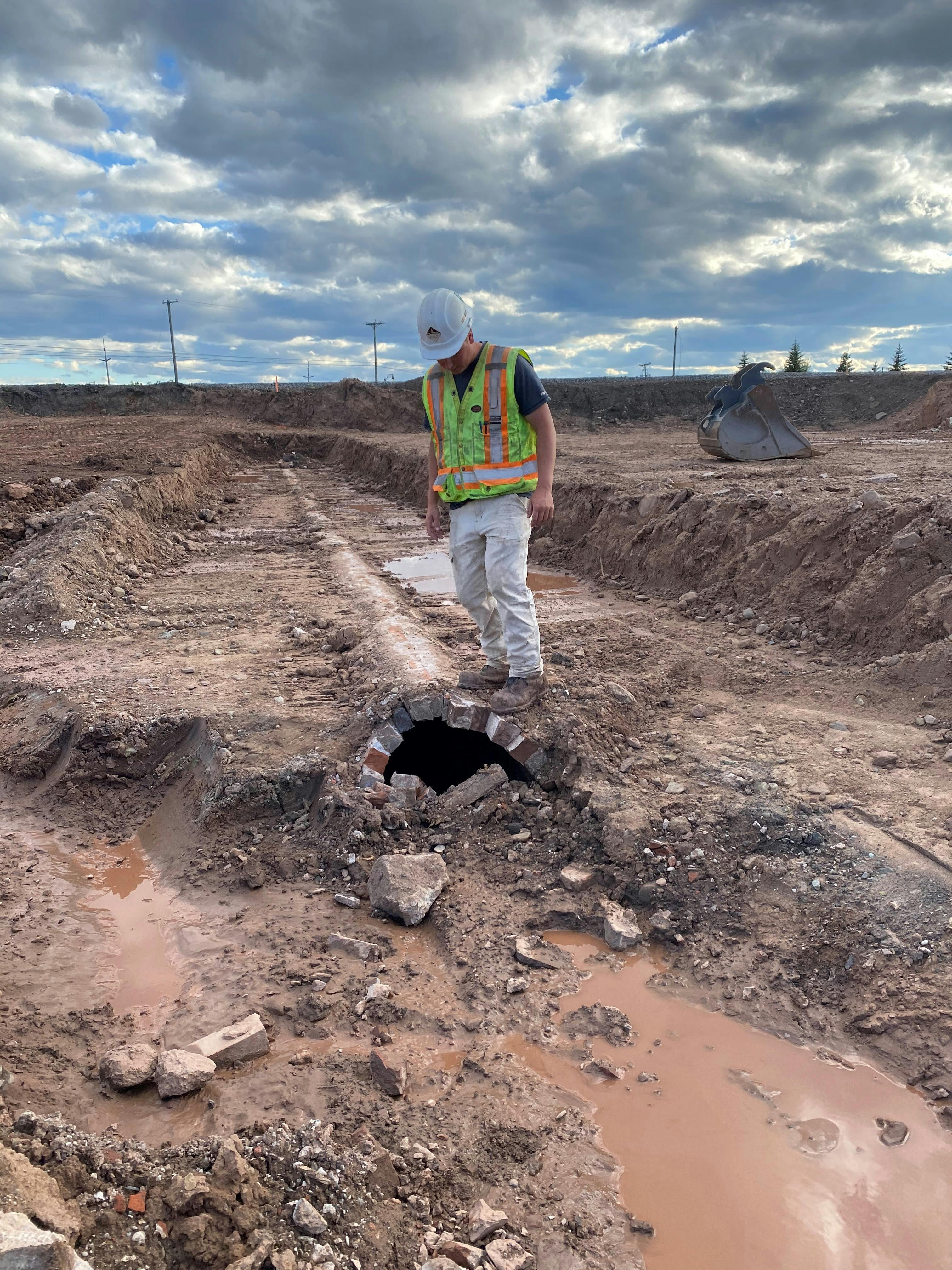 abandoned sewer line from 1880's