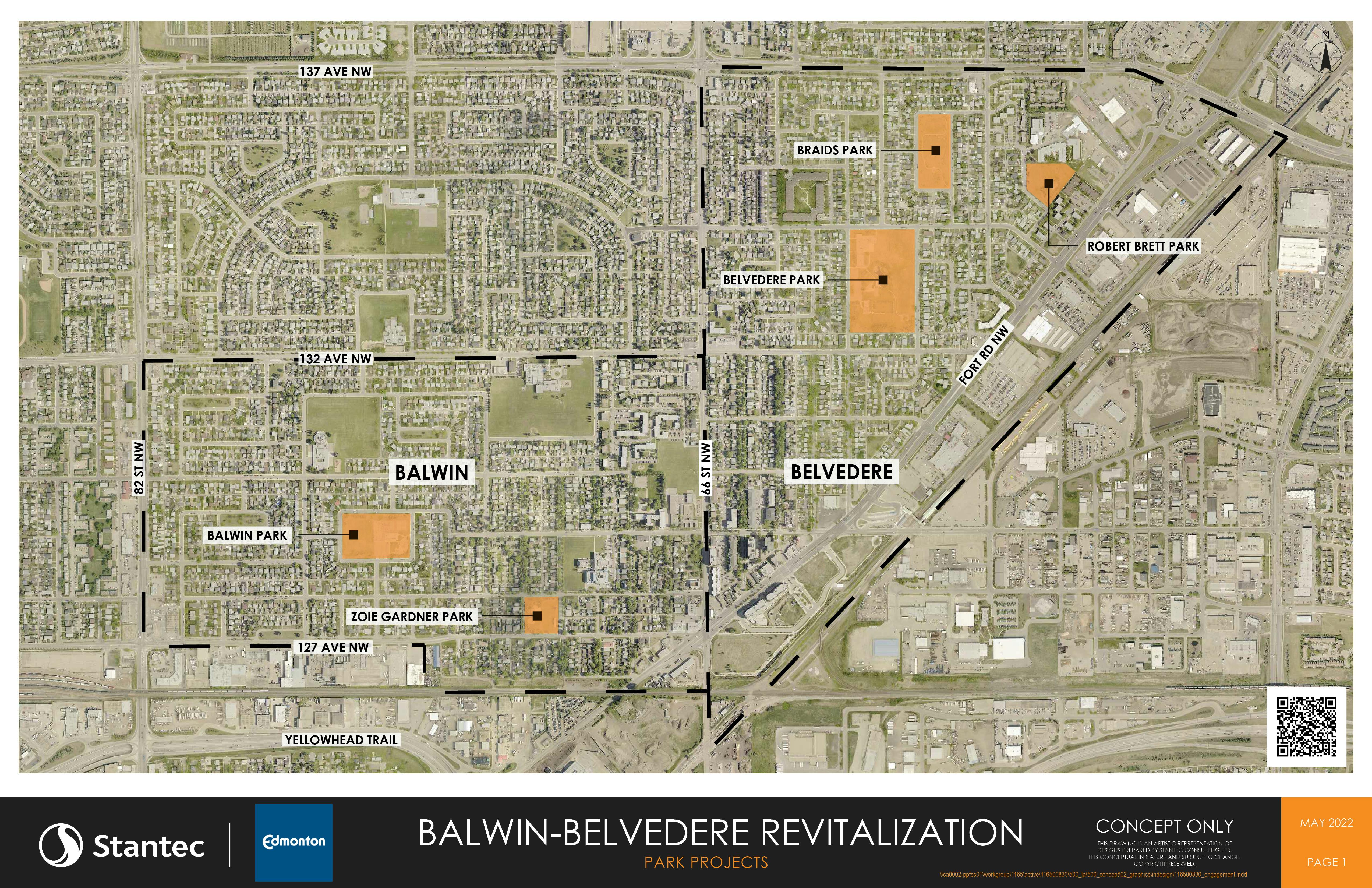 Balwin-Belvedere Park Revitalizations Map