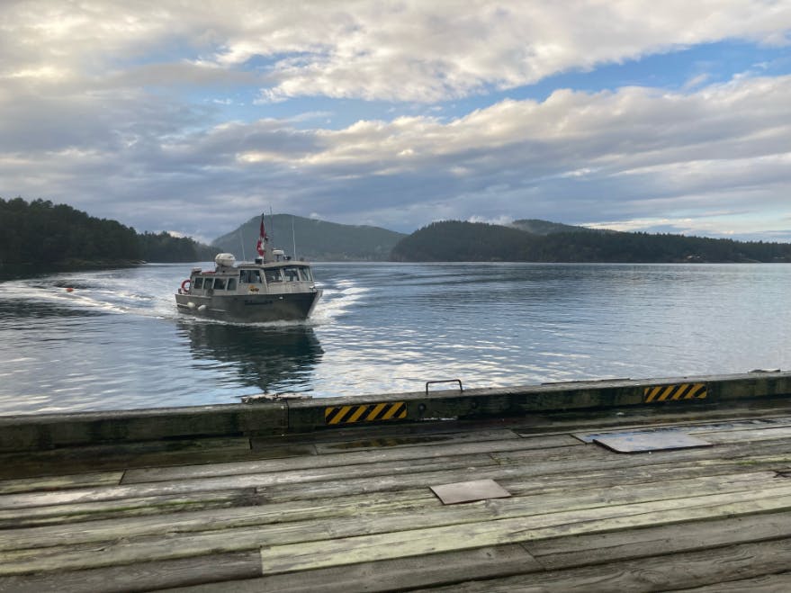 Water taxi landing at Miner's Bay, Mayne Island