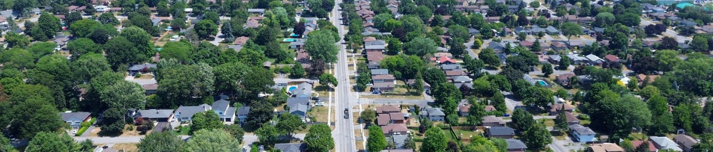 Aerial view of Bridge Street.