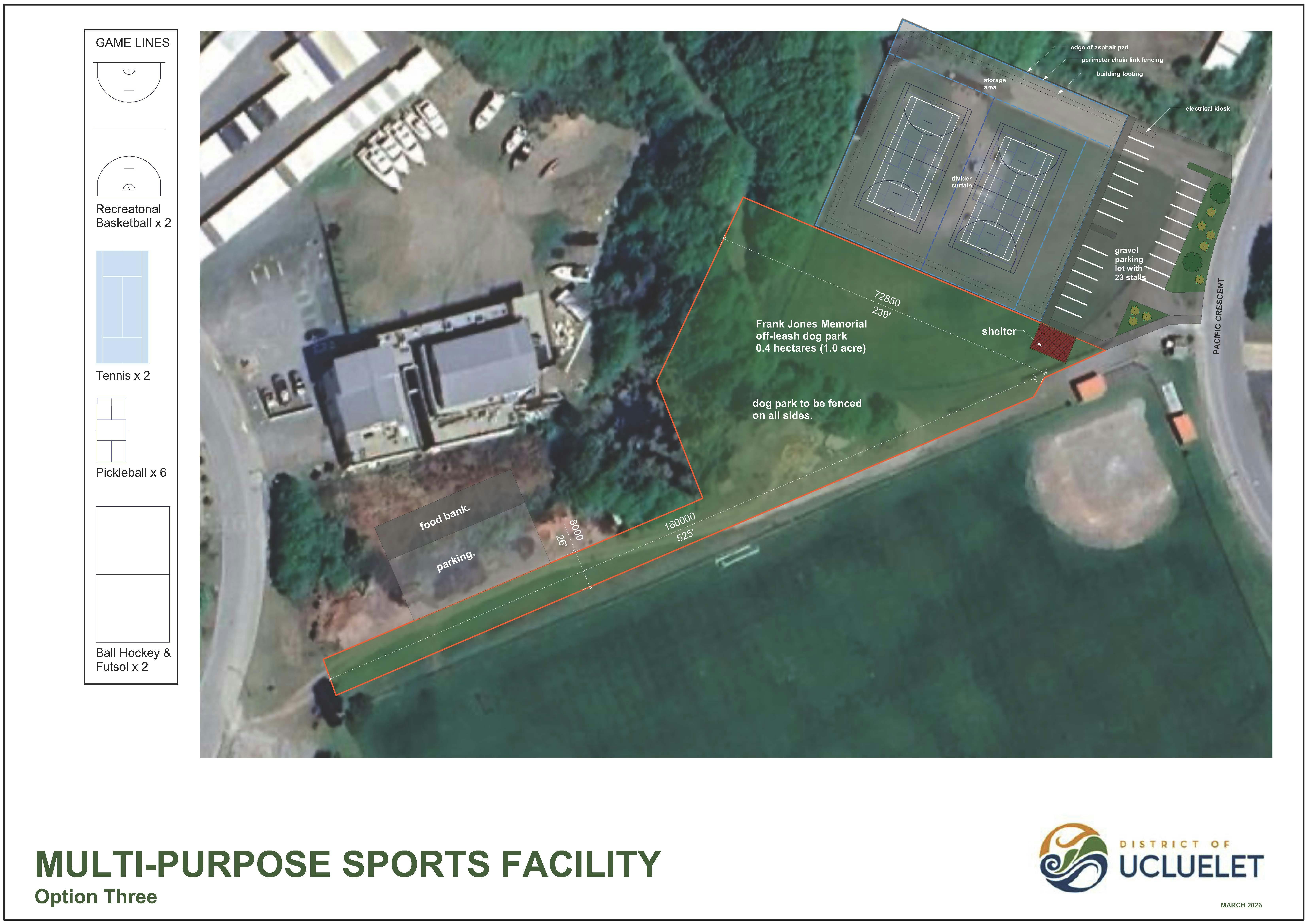 Option 3 for Multi Purpose Sports Facility