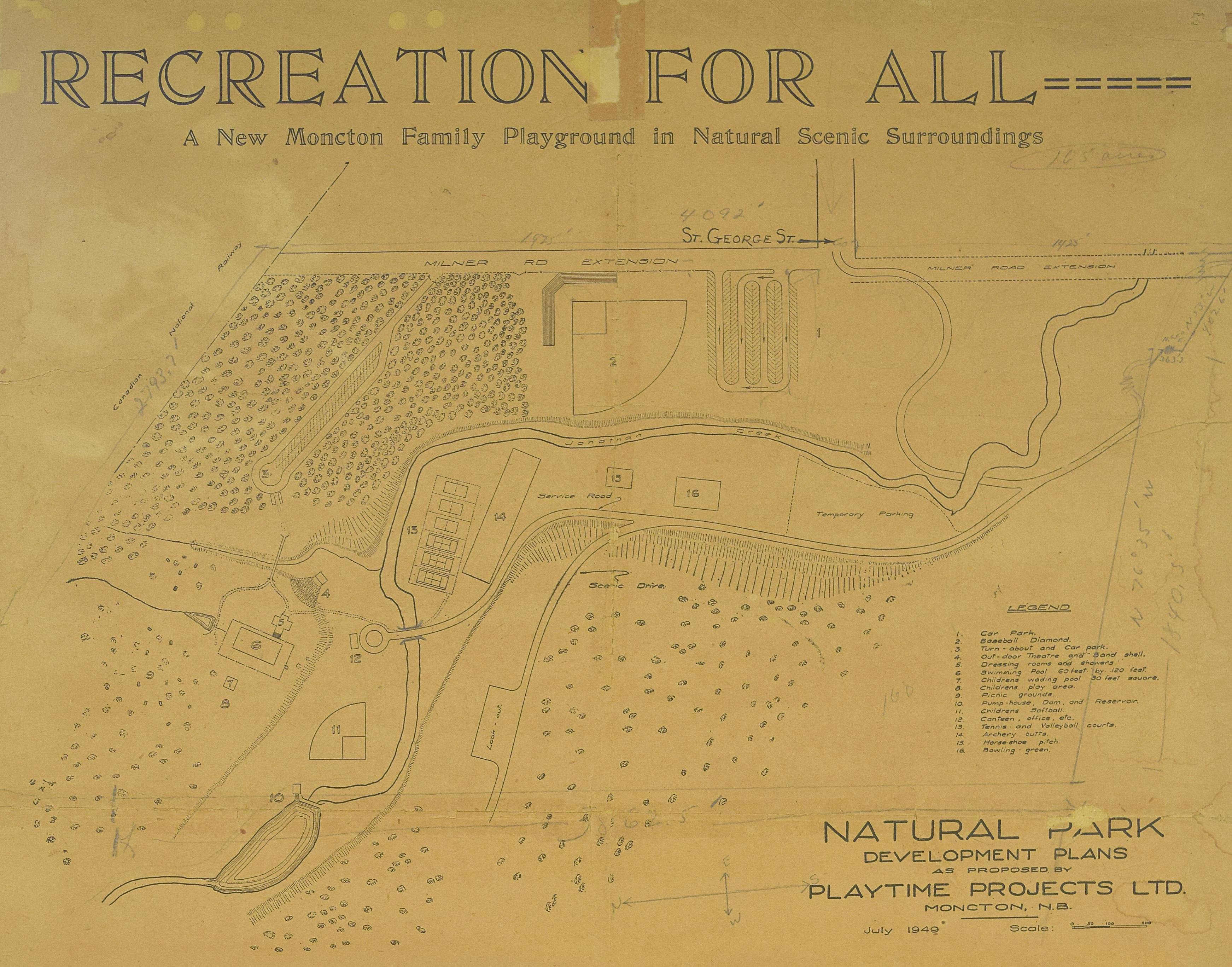 Centennial Park Plan (July 1949)