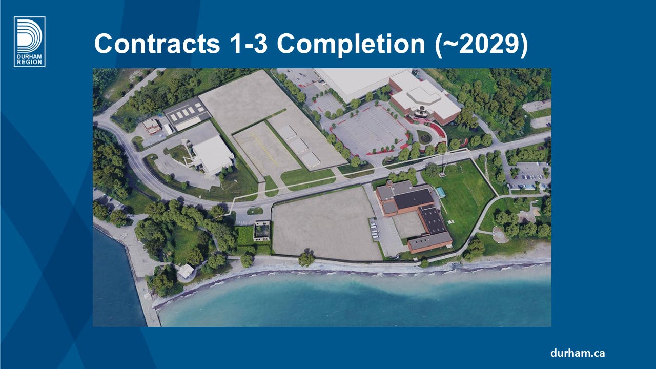 An aerial rendering of what the site is expected to look like in 2029 once Contracts 1, 2 and 3 are completed.
