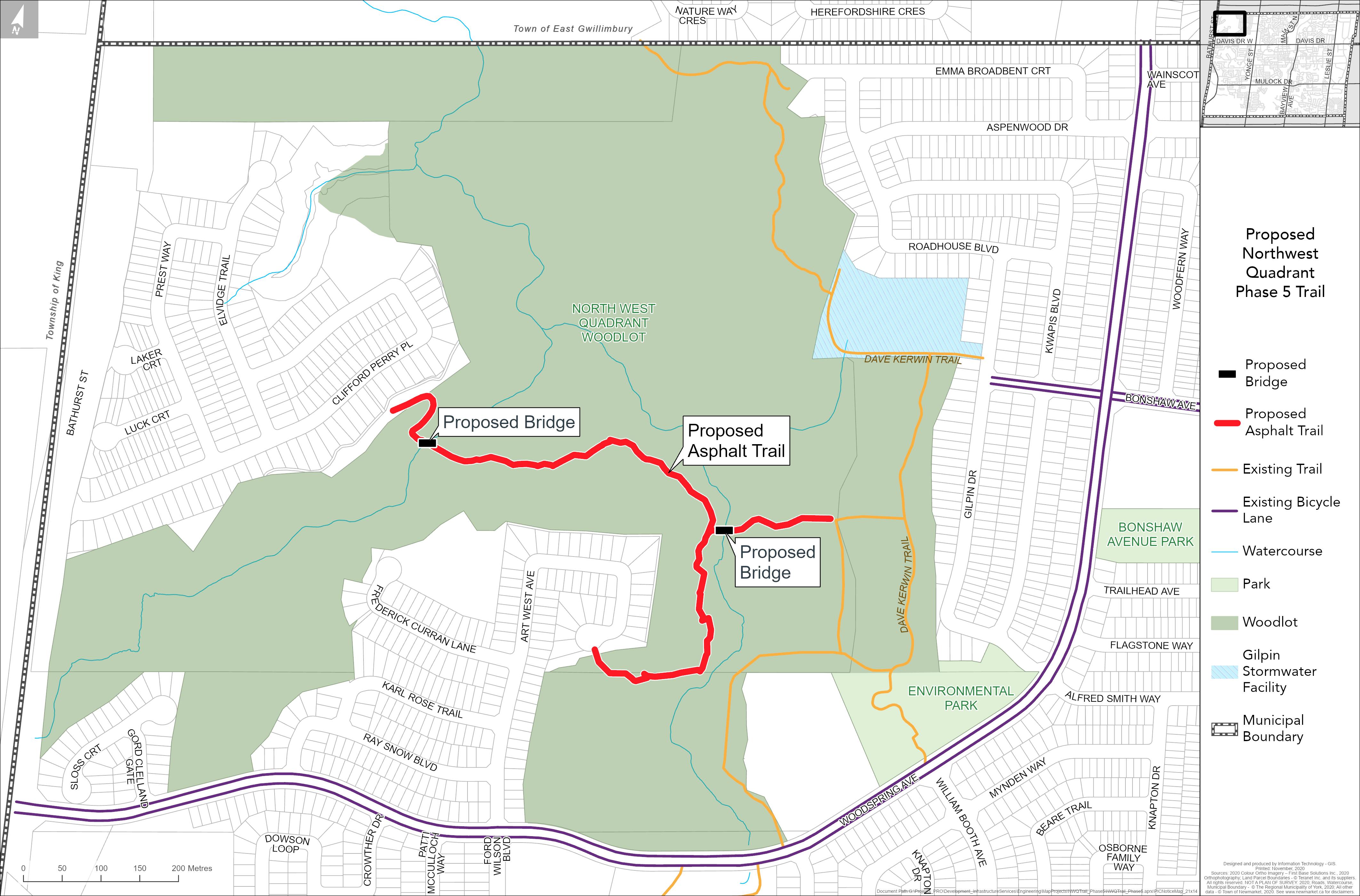 Map of trail and proposed works 
