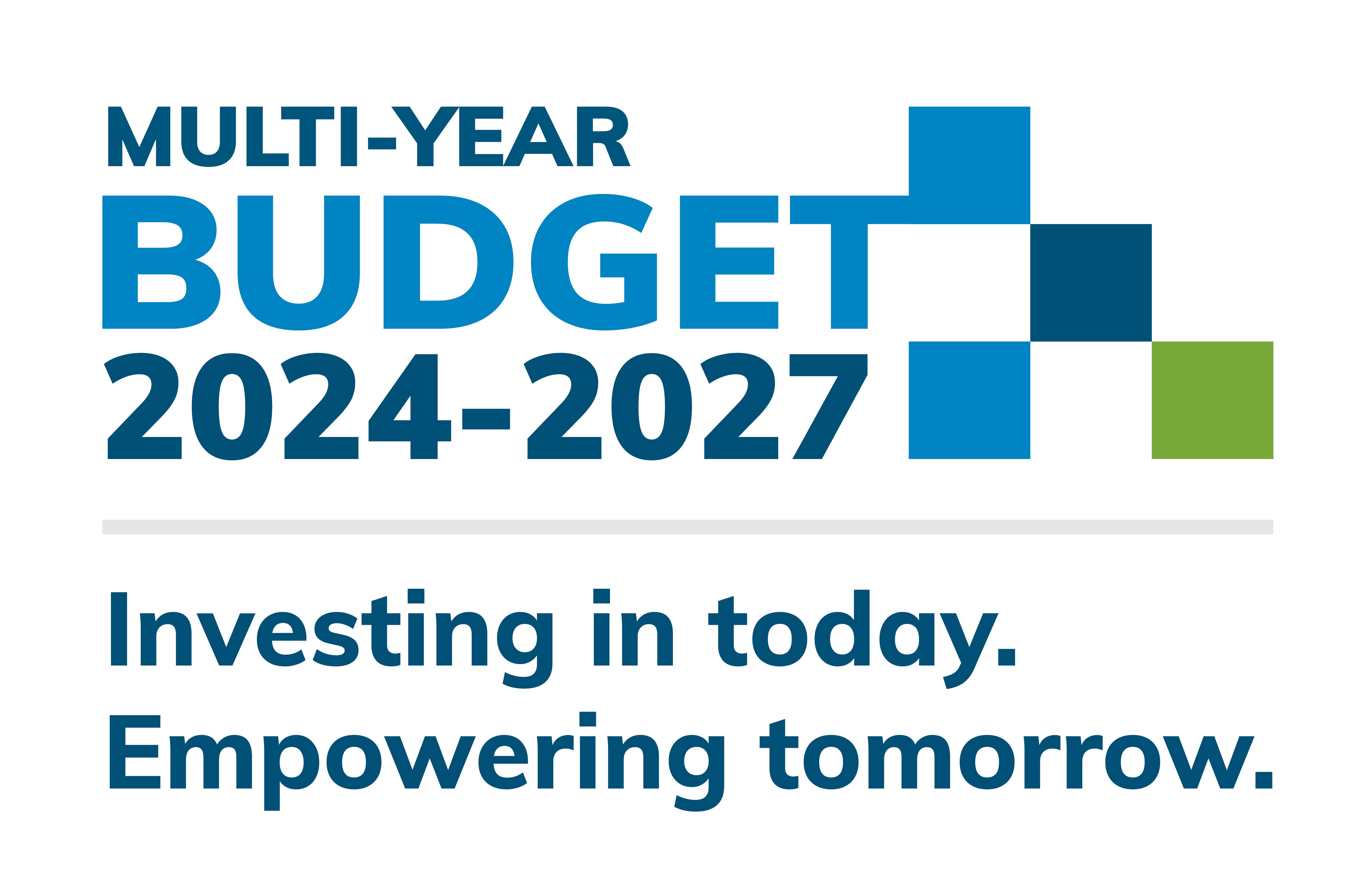 Budget 2024-2027. Investing in today. Empowering tomorrow.