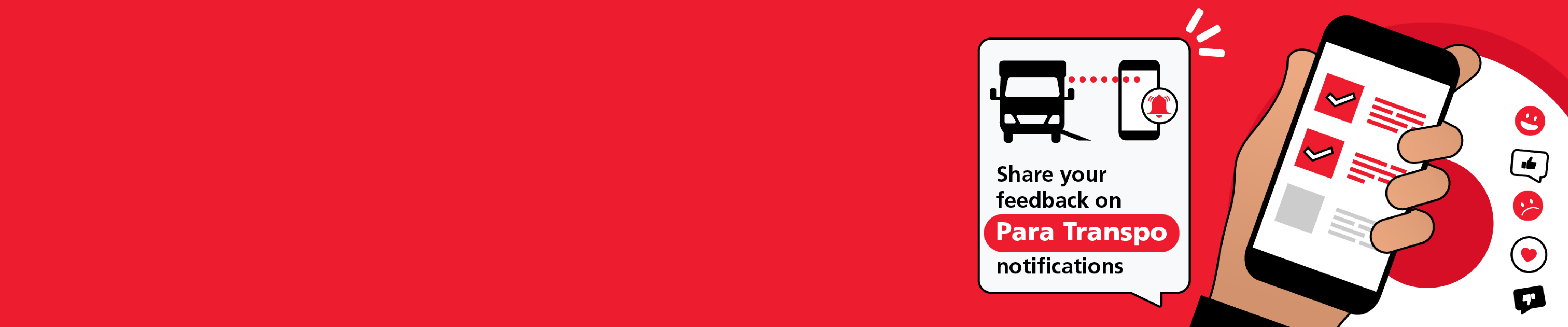 Phone displaying Para Transpo with a notification icon