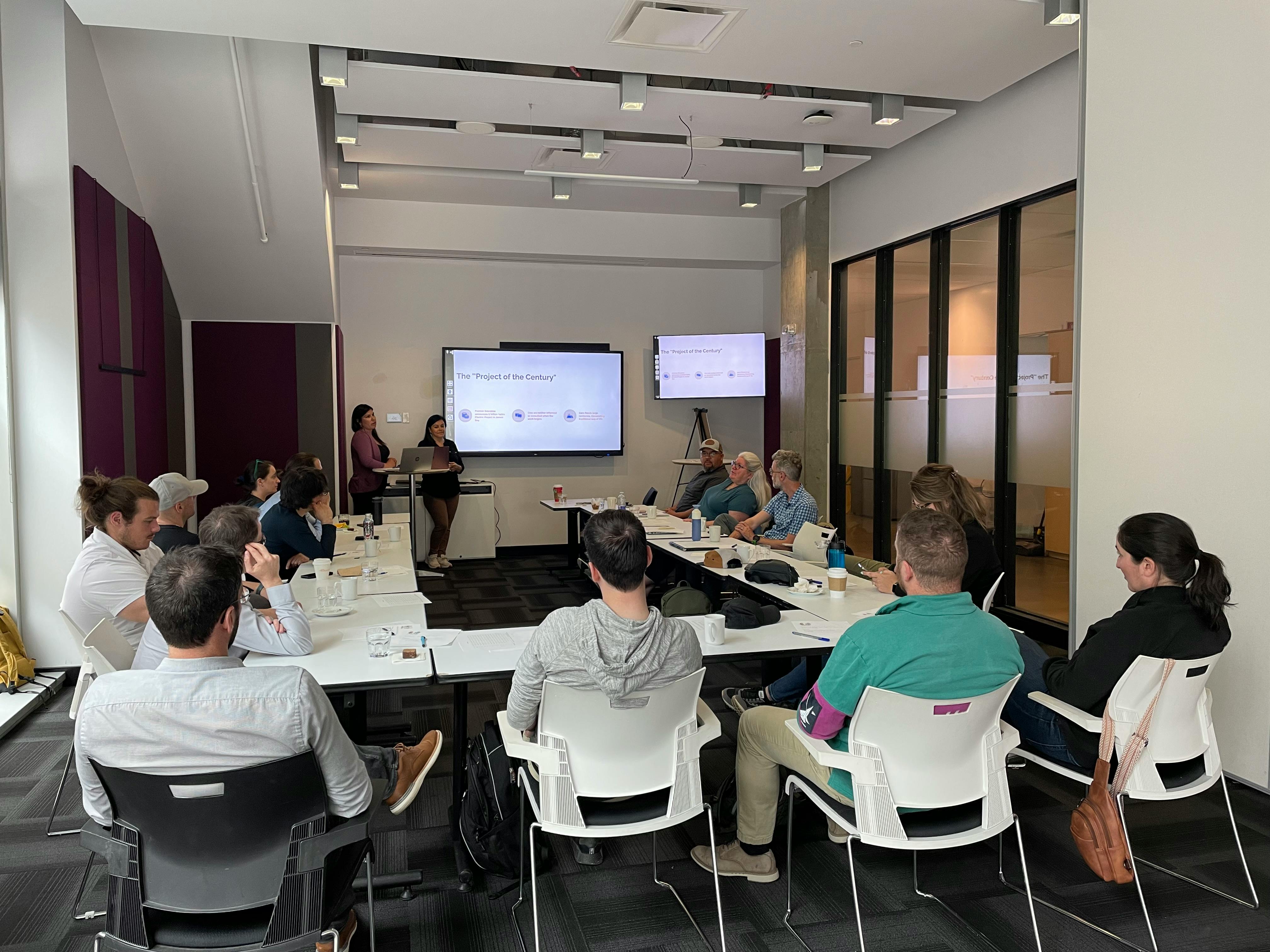 Cultural awareness sessions to workers from consulants (BBA, AECOM, Niigaan, Avizo, Poly-Géo) and Hydro-québec