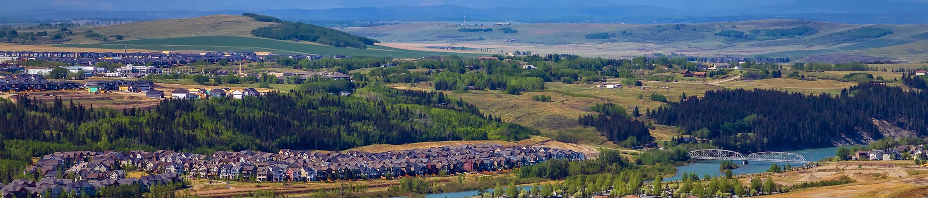 Cochrane, Alberta aerial photo