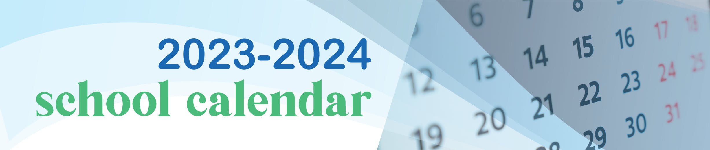 2021-2022 school calendar banner