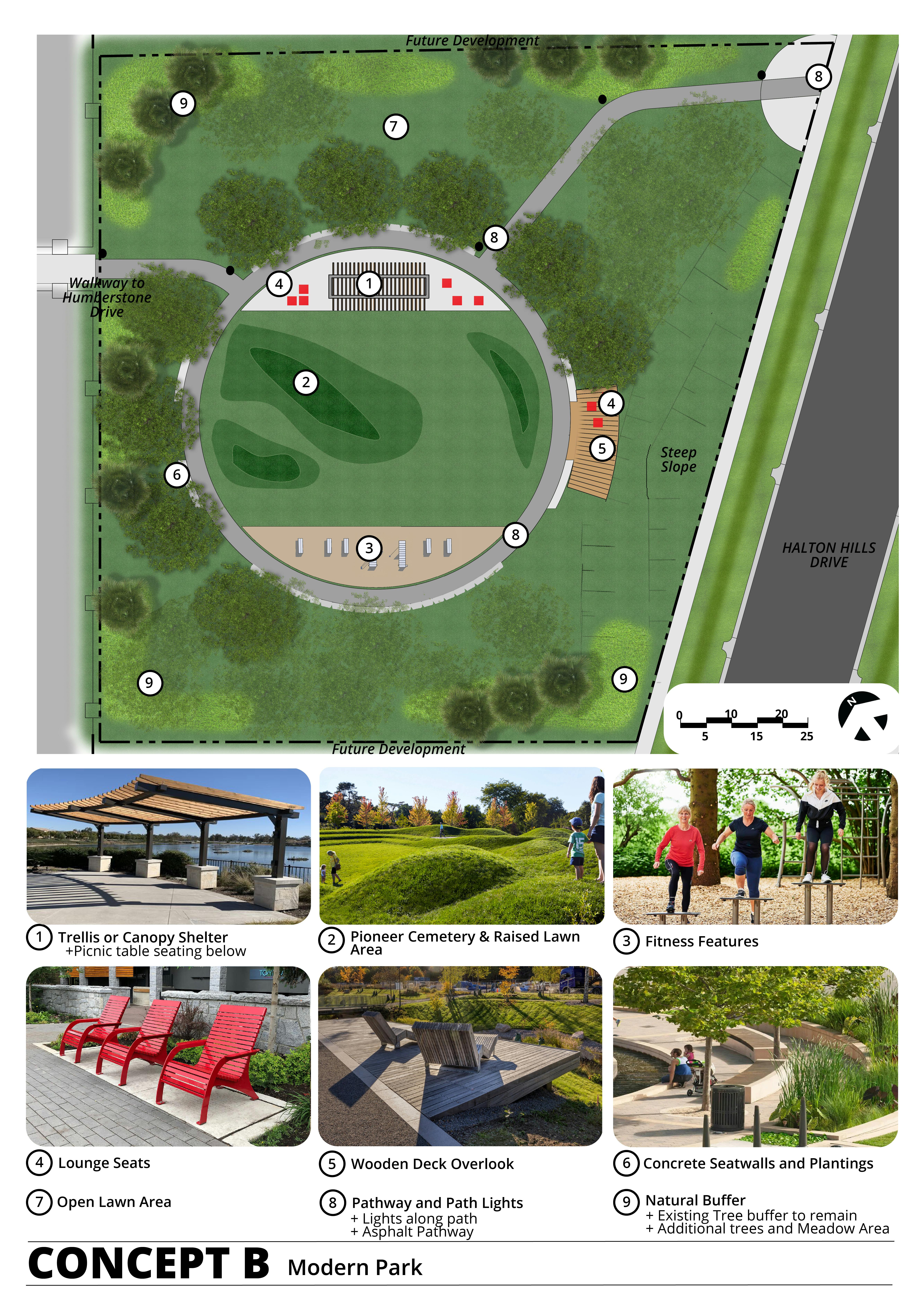 Initial Survey - Concept B - Modern Park