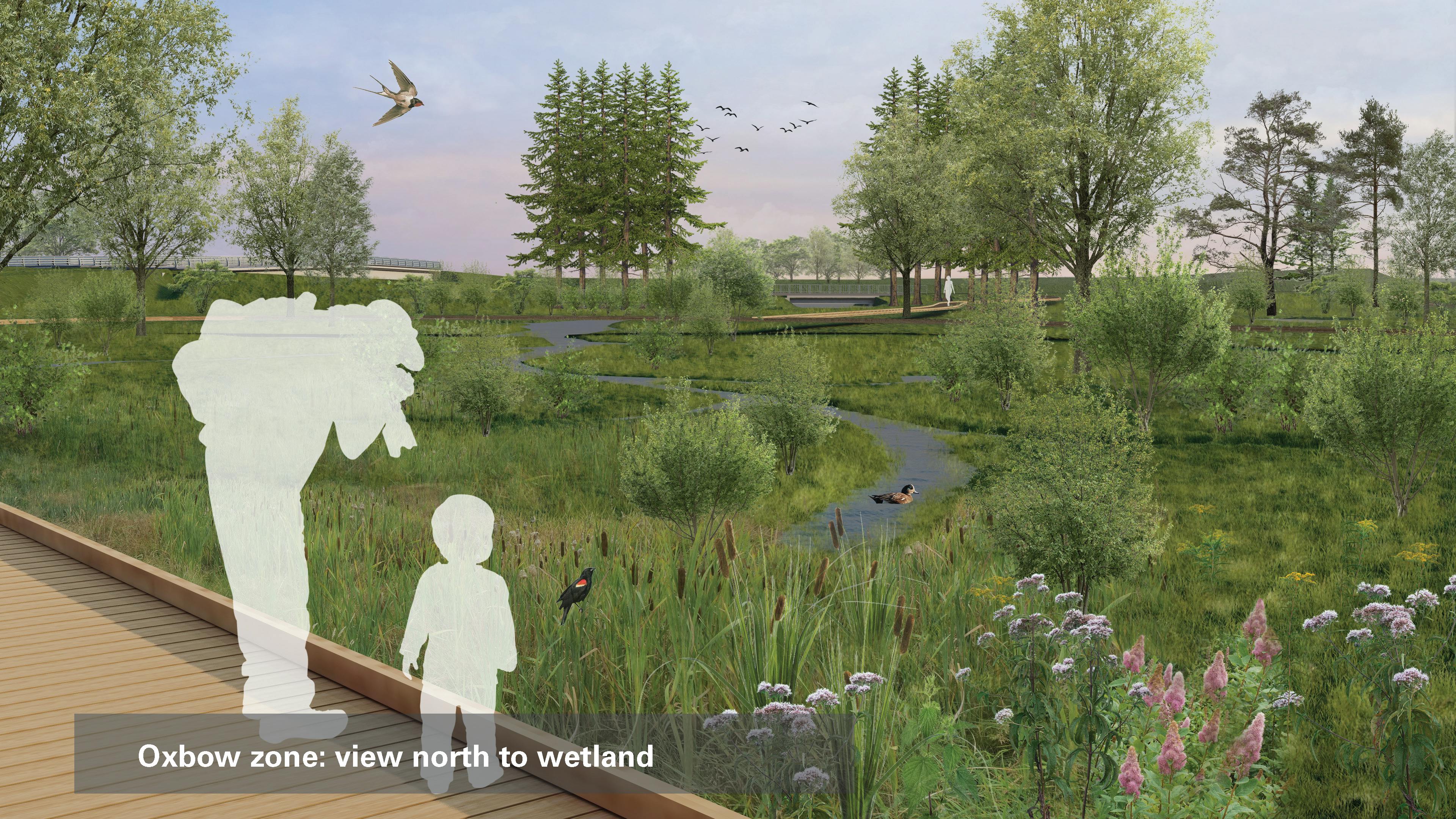 Rendering of future Oxbow Zone