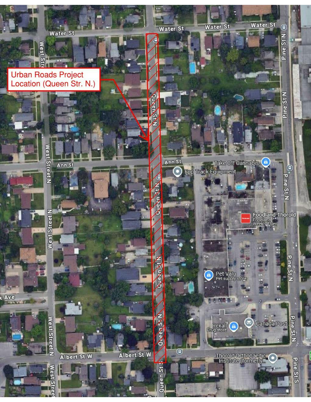 2025 Urban Roads Project Location Map