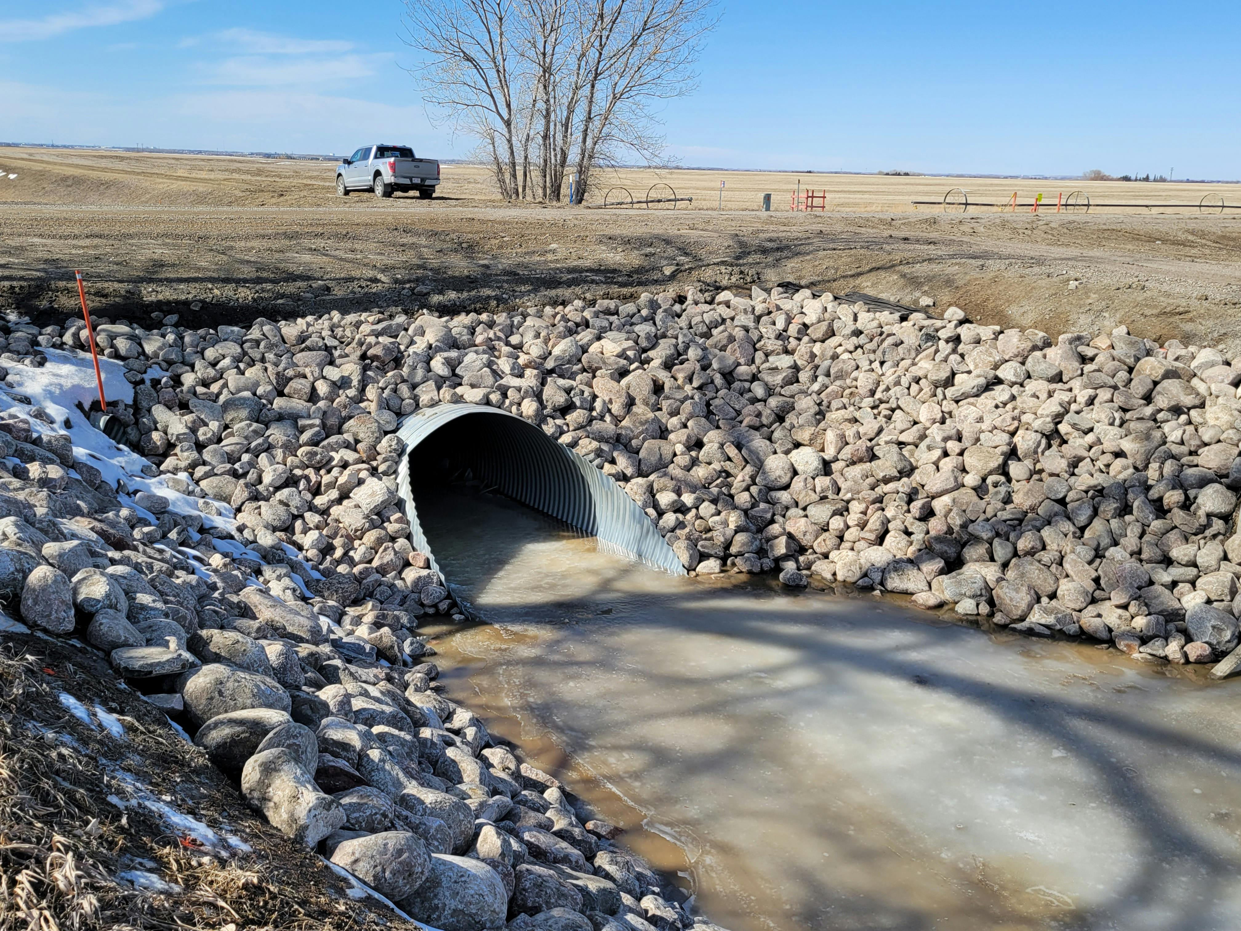 Completed culvert