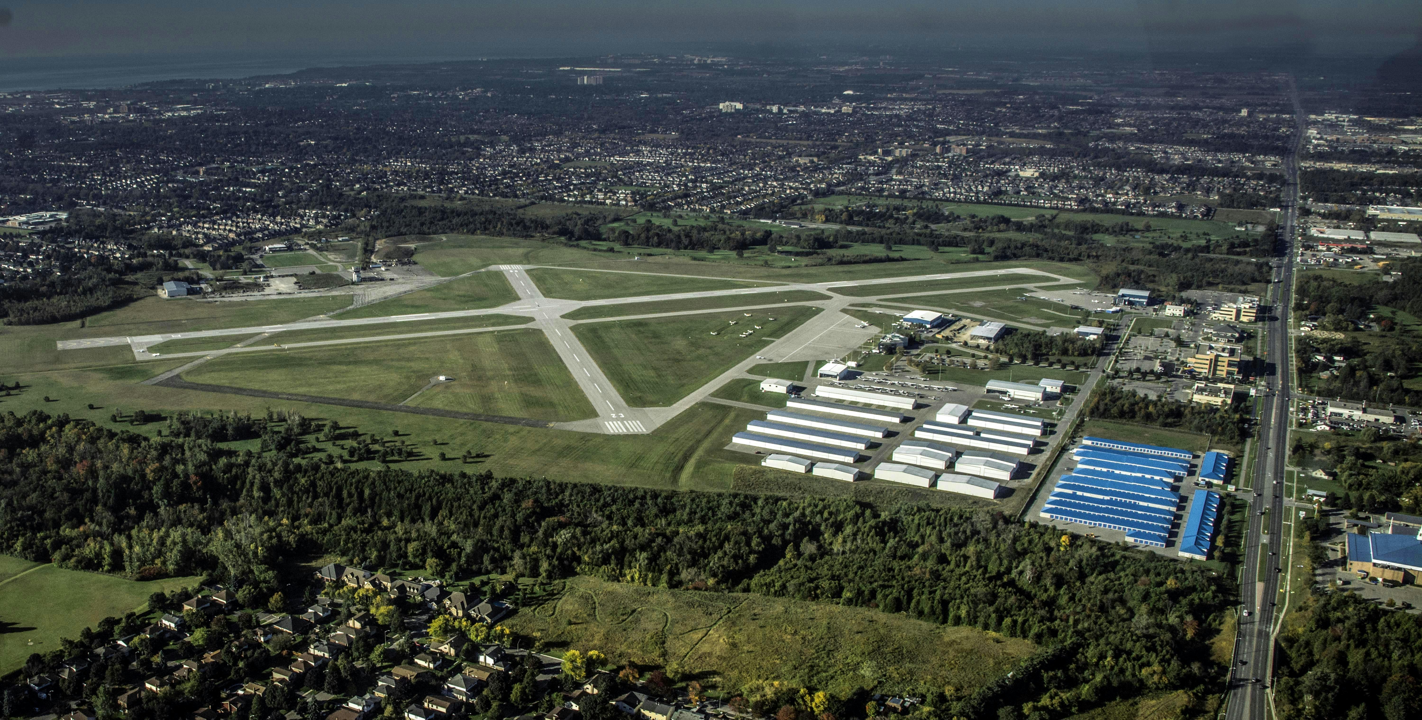 Aerial view of Oshawa Airport