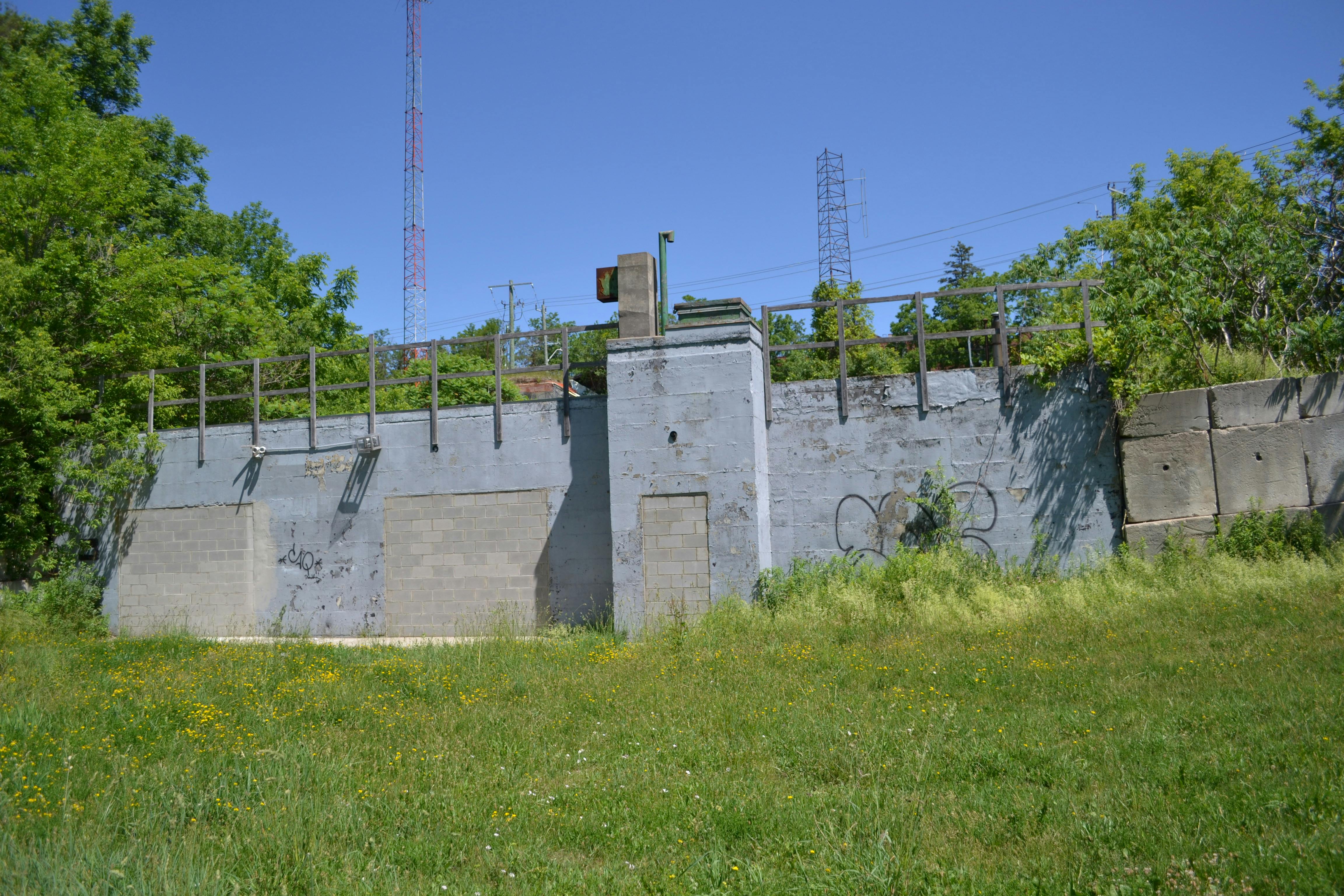 Rear, southern elevation of the concrete MEGHQ bunker