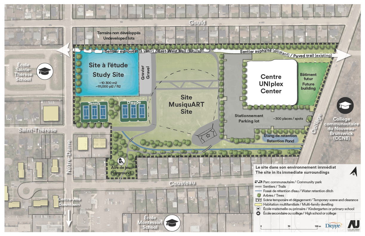 Map of the site in its immediate surroundings