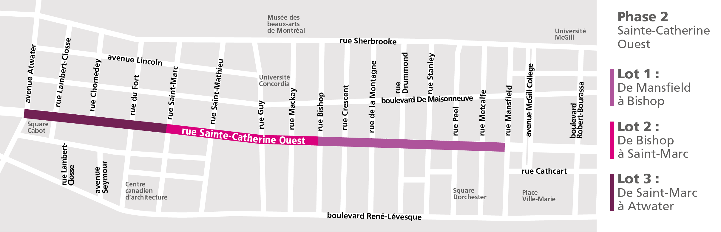 Map Of Work La Sainte Catherine Phase 2 Making Montreal