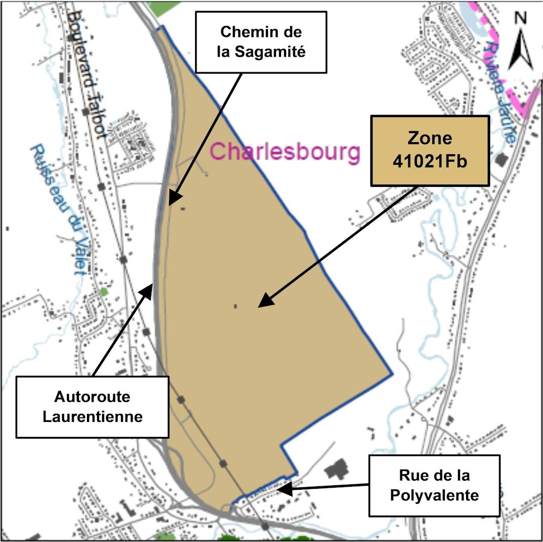 Carte de la zone concernée
