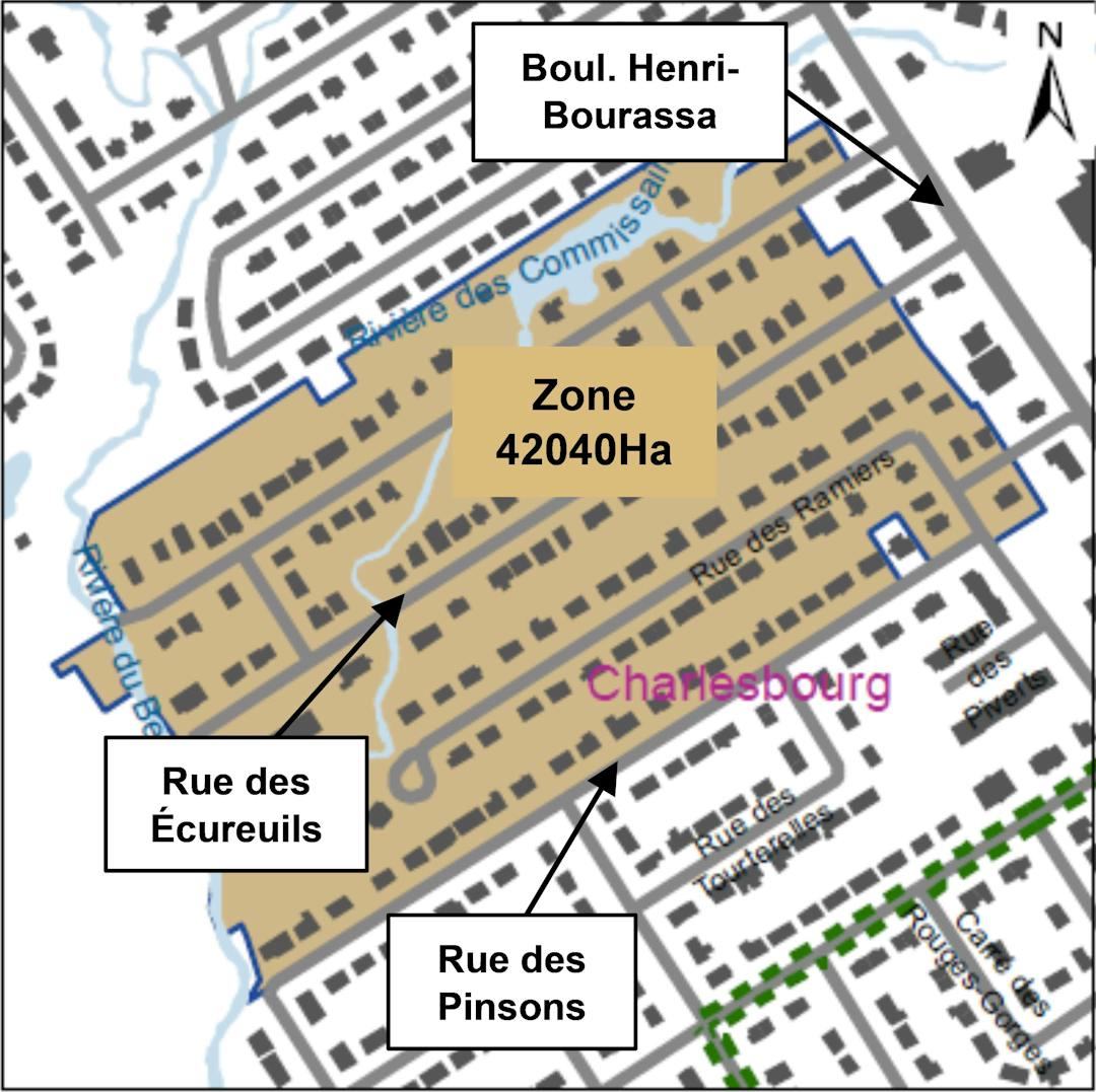 Carte de la zone concernée