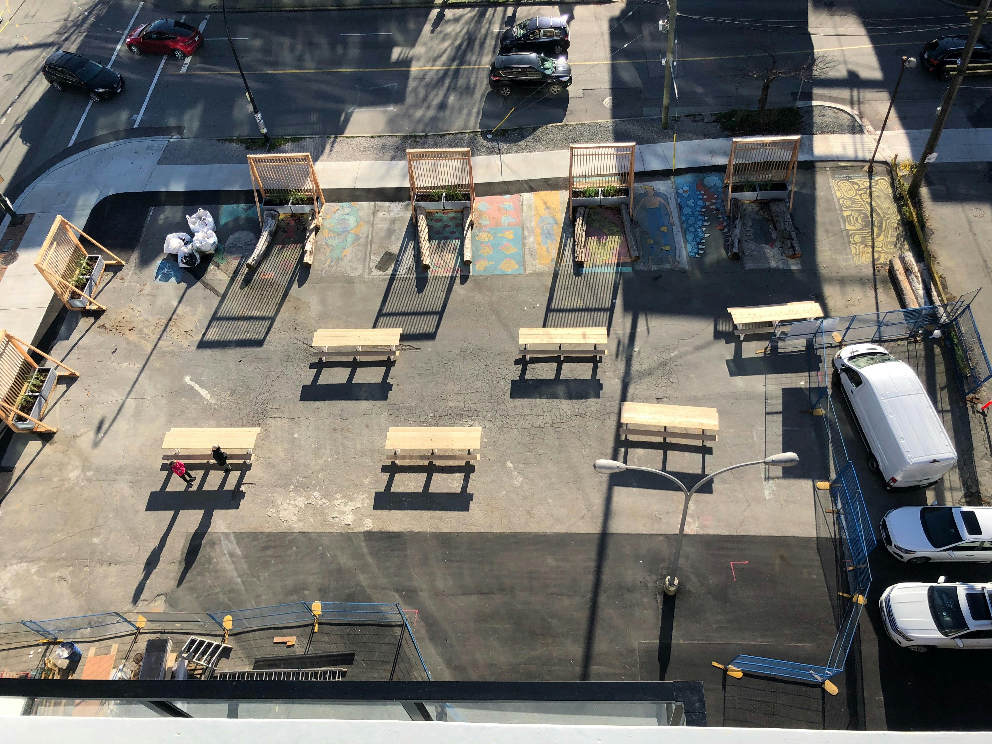 Pop-up Park at Main & 7th Park - Aerial View