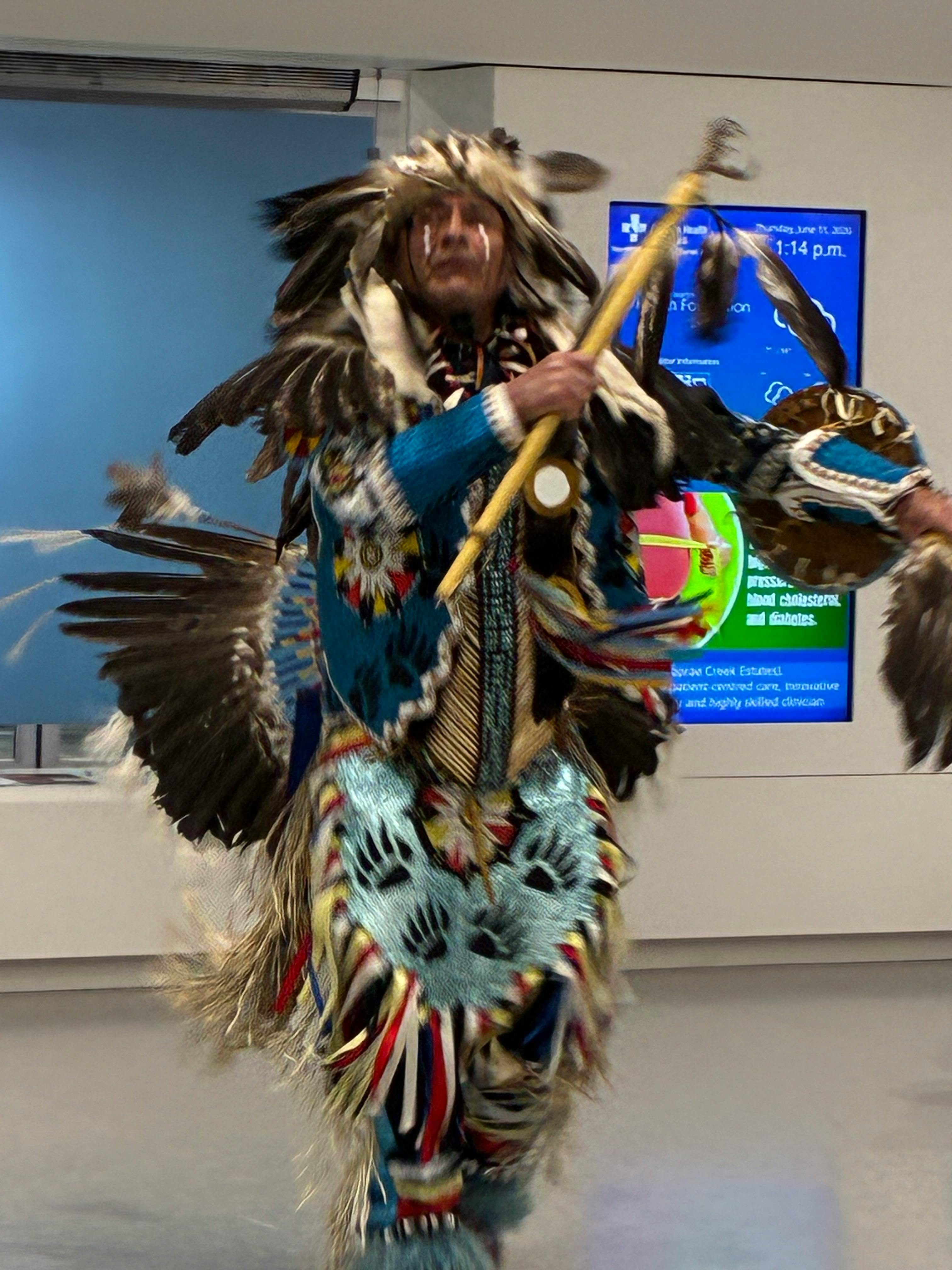 Traditional Dancer William Weibel from Athabasca Chipewyan First Nation
