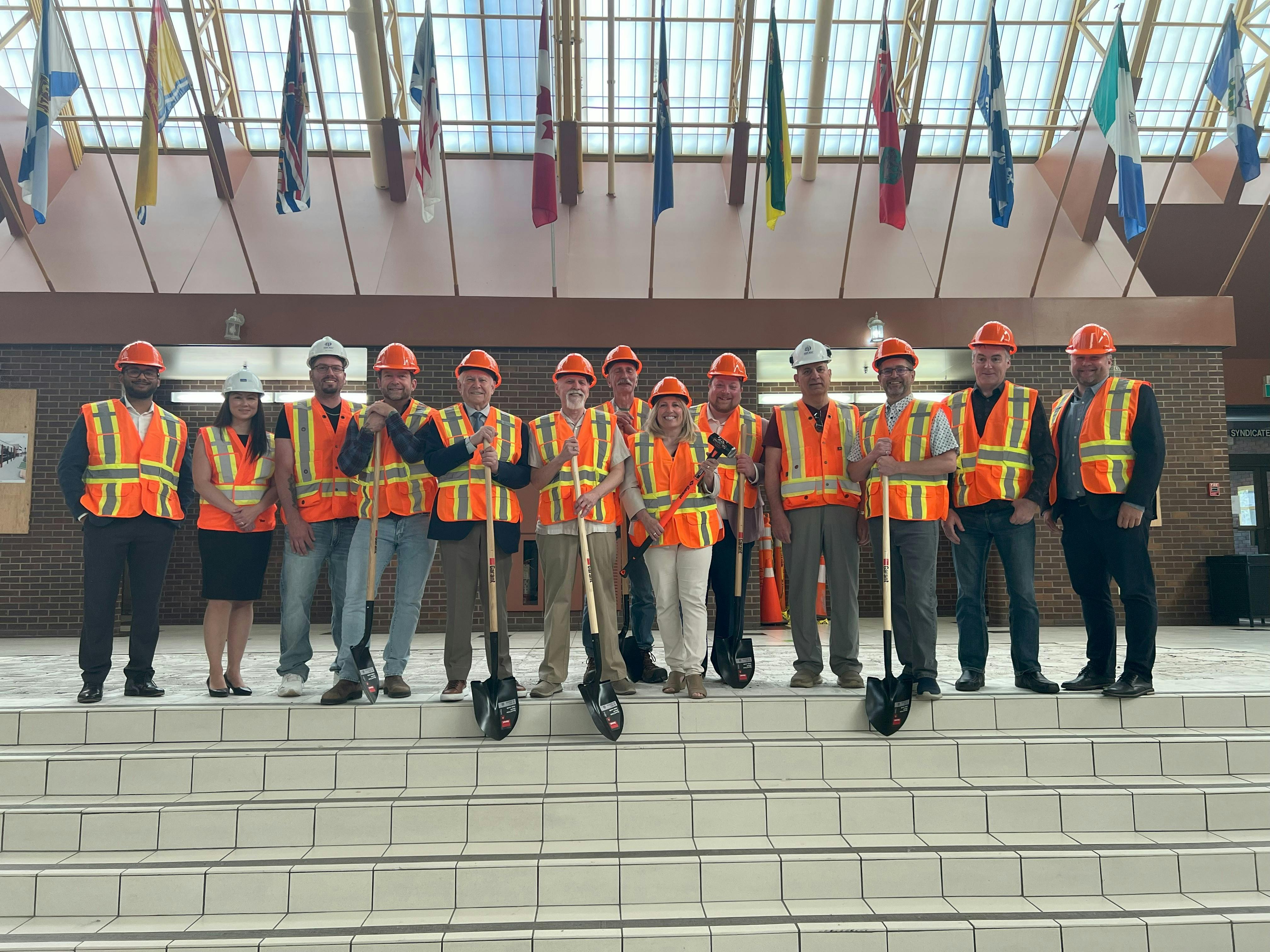 Members of City Council City Administration and Partners at Victoriaville Groundbreaking Ceremony.jpeg