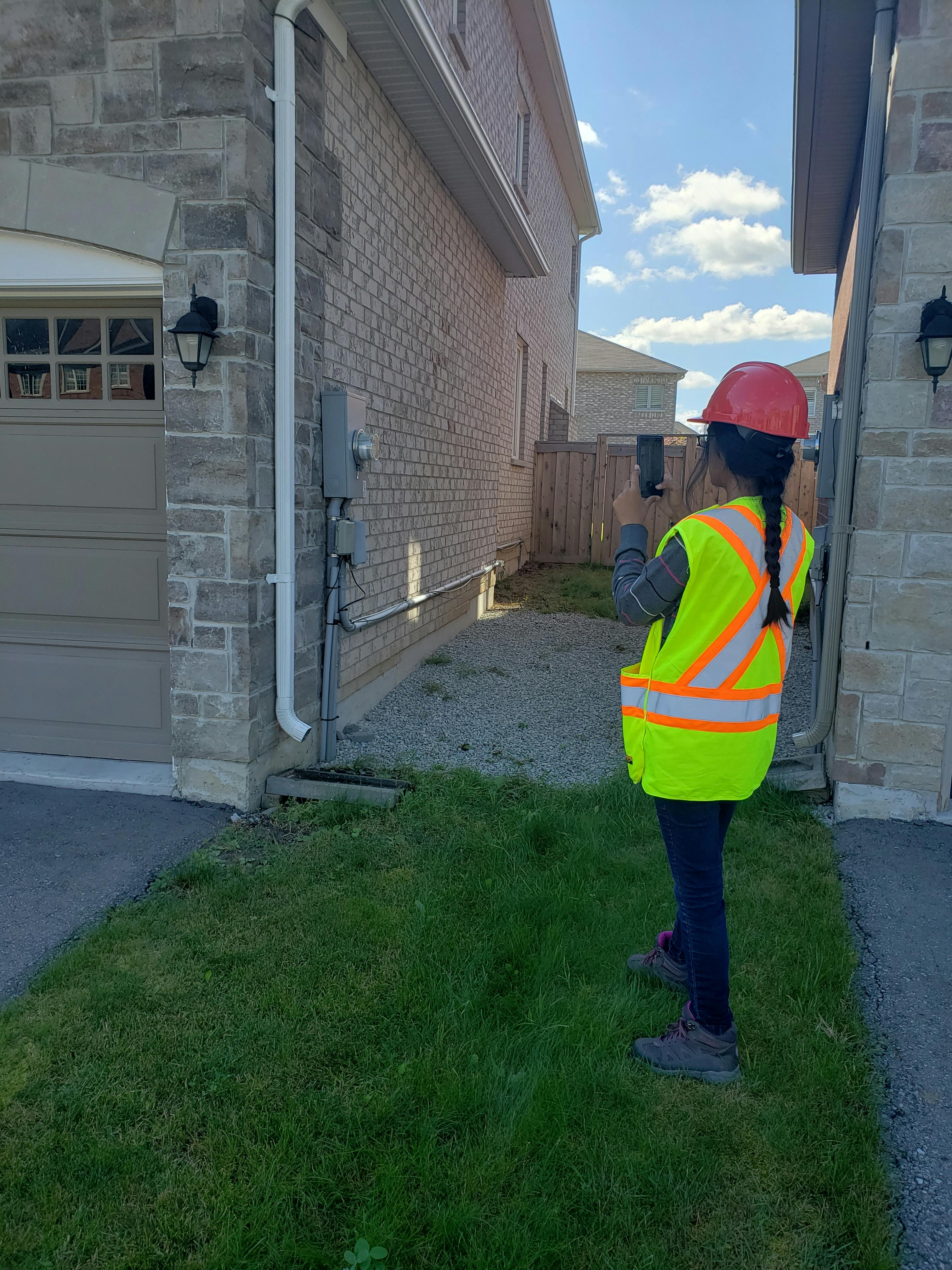 Completing an exterior inspection