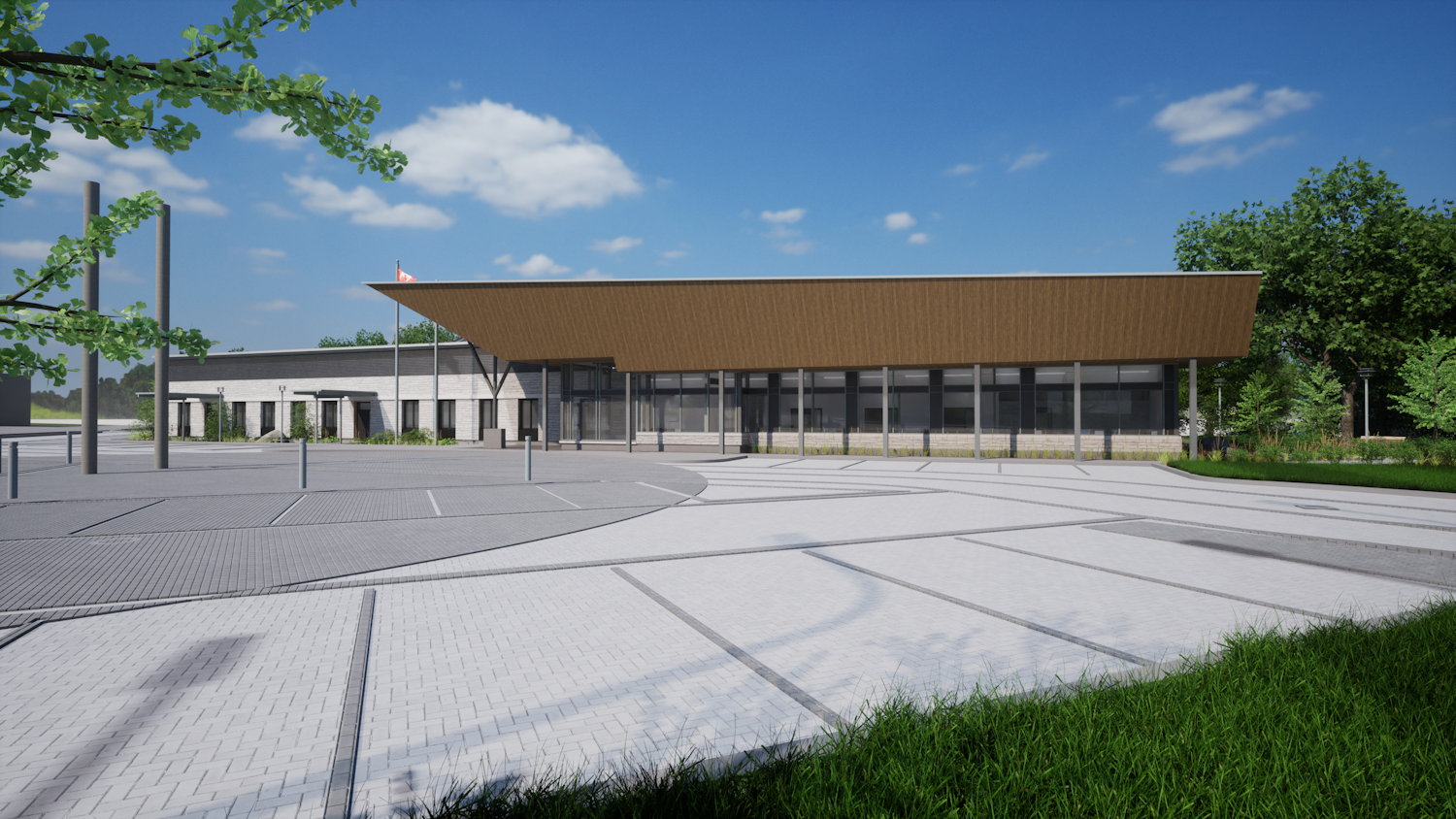 Rendering of new town hall design